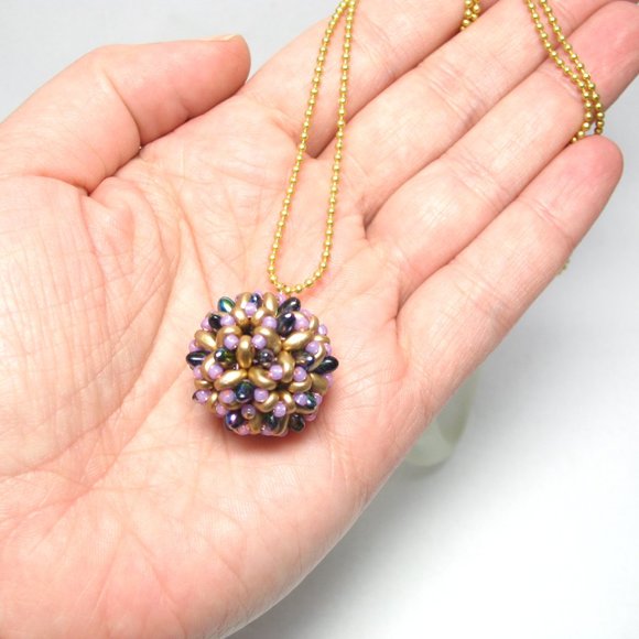 Handwoven Beaded bead Pendant Necklace - Picture 1 of 8